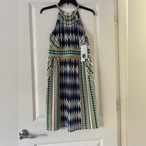 Patterned Midi Dress